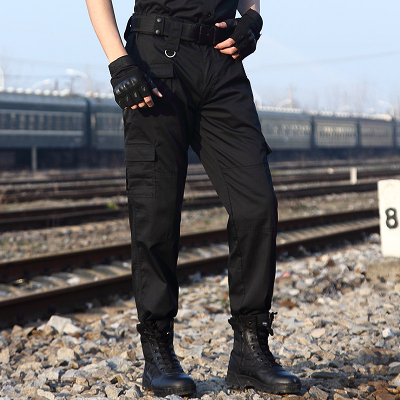 Outdoor thickened abrasion resistant black for training pants Male loose autumn Winter commuter Tactical Special Soldiers Security Tooling Pants