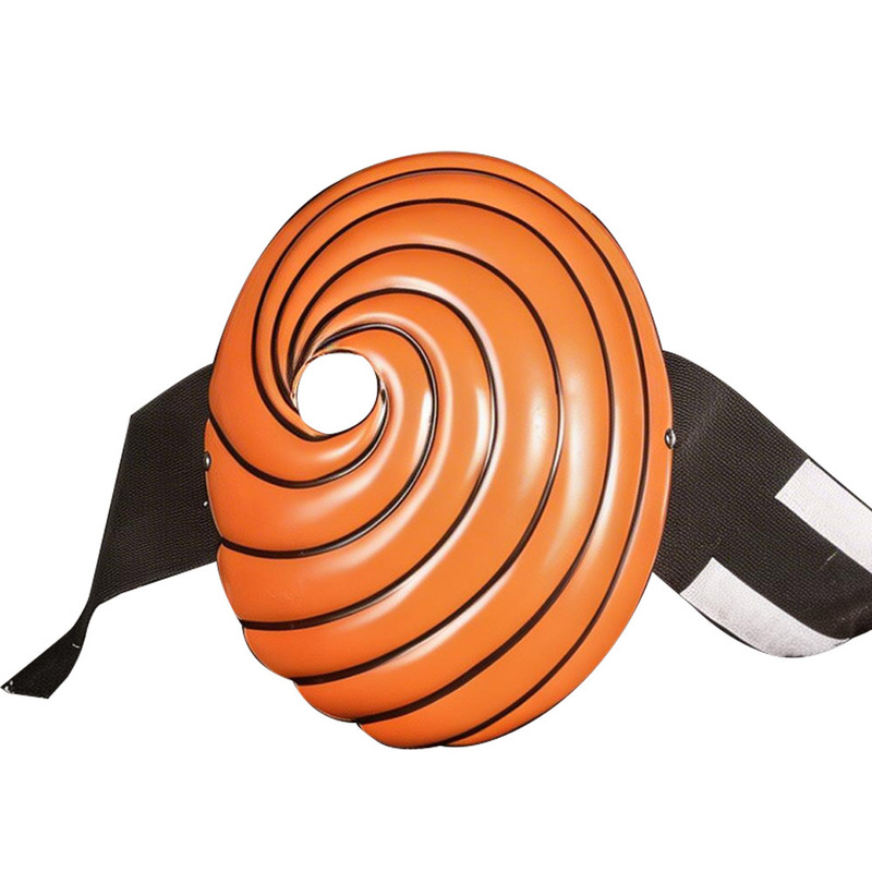 Naruto Mask with Wide Band and Ear Coverage, Wearable Cosplay Prop, Original Anime Single-Eye Uzumaki Mask