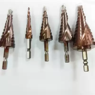 M35 Cobalt-containing stepped drill bit Hexagonal shank spiral groove Pagoda drill 3-12 4-22 6-24 4-26 3-14mm