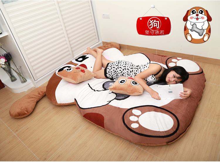 Creative Totoro Bed Lazy Sofa Bed Sheet Double 12 Zodiac Cartoon Tatami Nệm Phòng ngủ dễ thương Sofa nhỏ chăn ga gối đệm cưới