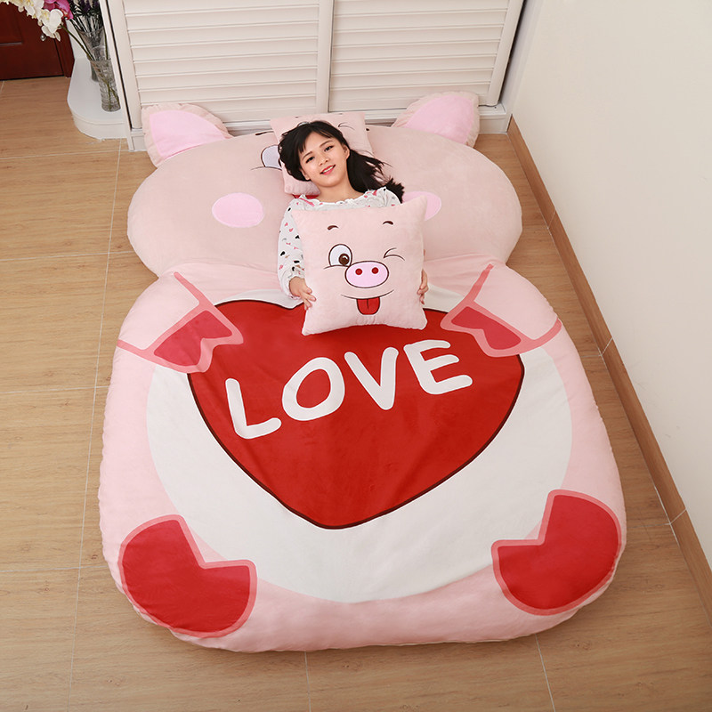 Sloth Bed Cute Pig Cartoon Mattress Dragon Cat Bed Sloth Couch Tatami Single Double Mattress Thickened Removable
