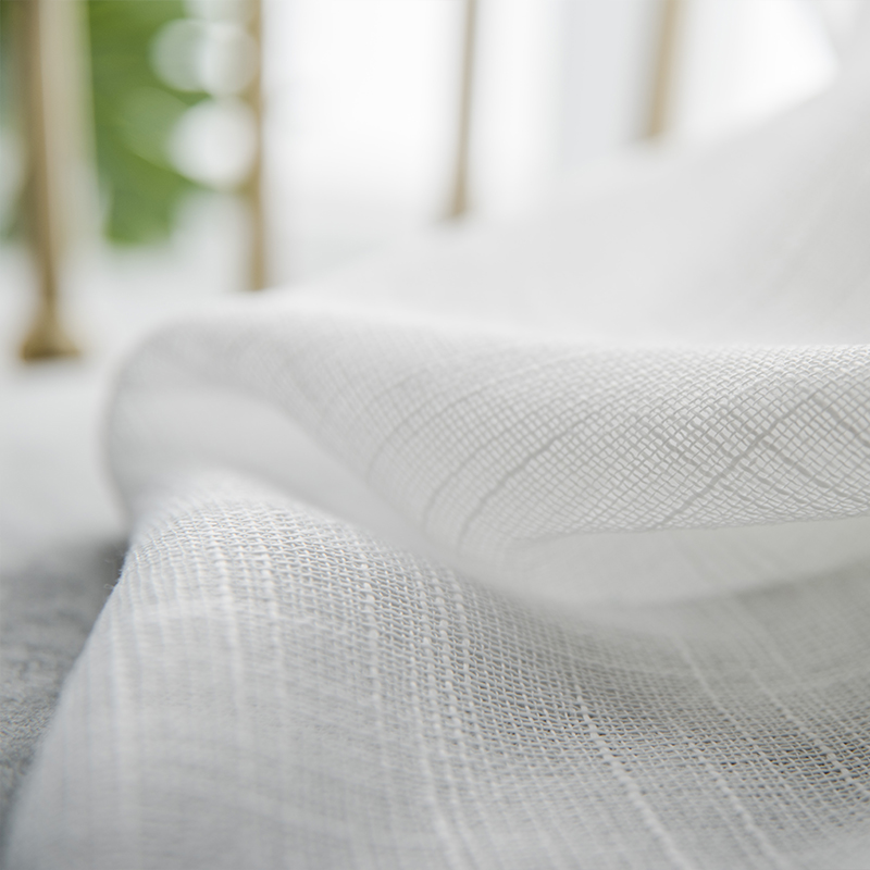 Cross-Casting White Dressed Curtains