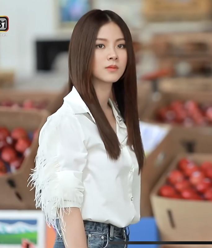 Blown Away Leaves Nila Xiaoping Cai Na Same Style White Feather Shirt Casual Loose Elegant Long-Sleeved Shirt