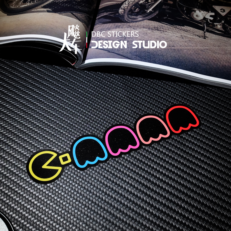 Xiao - master nostalgia classic game cartoon sticker eating beans reflective patch sticker sticker sticker