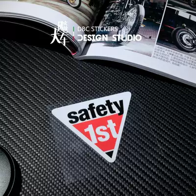 BIG driving SAFETY 1ST SAFETY first warning sticker car sticker novice on the road Rear safety waterproof reflective