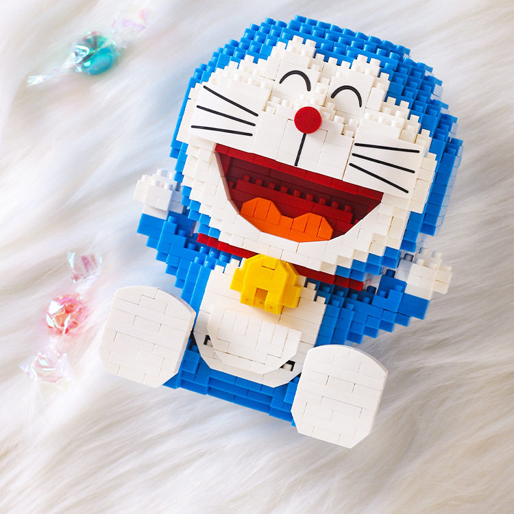 Belledi Doraemon building blocks tiny particles assembled Lego toys educational early education jingle cat children's gift