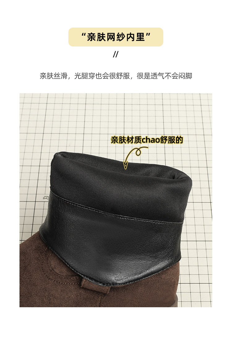 Западные Boots 真皮版！半曲西部牛仔靴2025年秋季美拉德短靴子中筒靴堆堆靴女靴