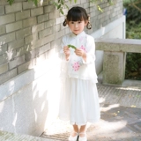 Ханьфу, осенний ретро детский комплект для девочек, китайский стиль, детская одежда