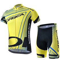 Yellow Summer Mountain Self-cycling Team Equipment Short sleeves riding Pulleys Suit Breathable perspiration Men and women
