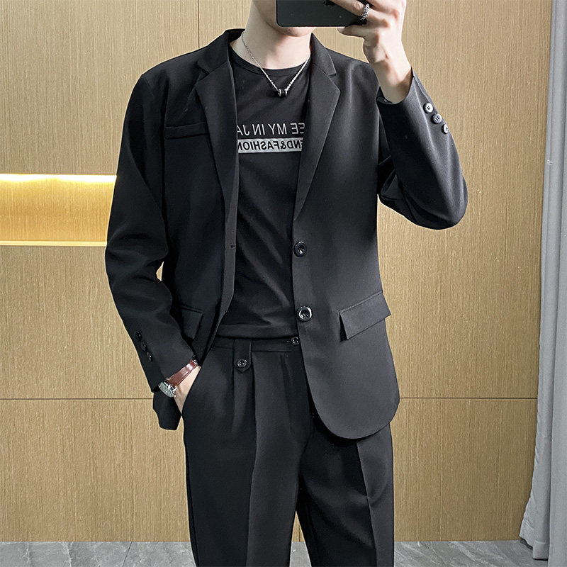 In the spring of 2021, new men's suit suit casual and light - cooked windshirt men and Korean version of the suit