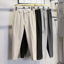 Western Pants Men Casual Pants Slim Fit Straight Drum Pants Big Code Summer Net Red 90% Pants Pant Pendant West Dress Pants Thin business