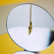 Three bananas original handmade minimalist ins niche design jewelry 925 silver gilded earrings