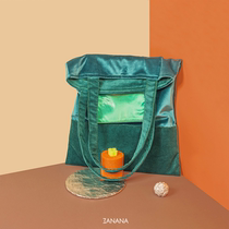 Three bananas original design minimalist shoulder niche womens bag casual velvet retro shoulder Hand bag