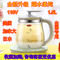 110V Health Pot Multifunctional Flower Tea Bird's Nest Chinese Medicine Pot US Canada Japan Electric Stew Pot Water Insulation