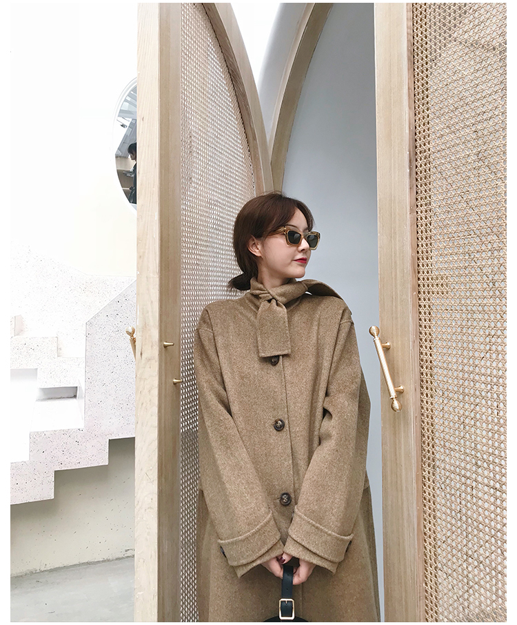 Áo khoác cashmere nữ hai mặt CHEERIOBAN dài 2018 mẫu áo len cao cấp mới mùa thu đông áo cardigan nam