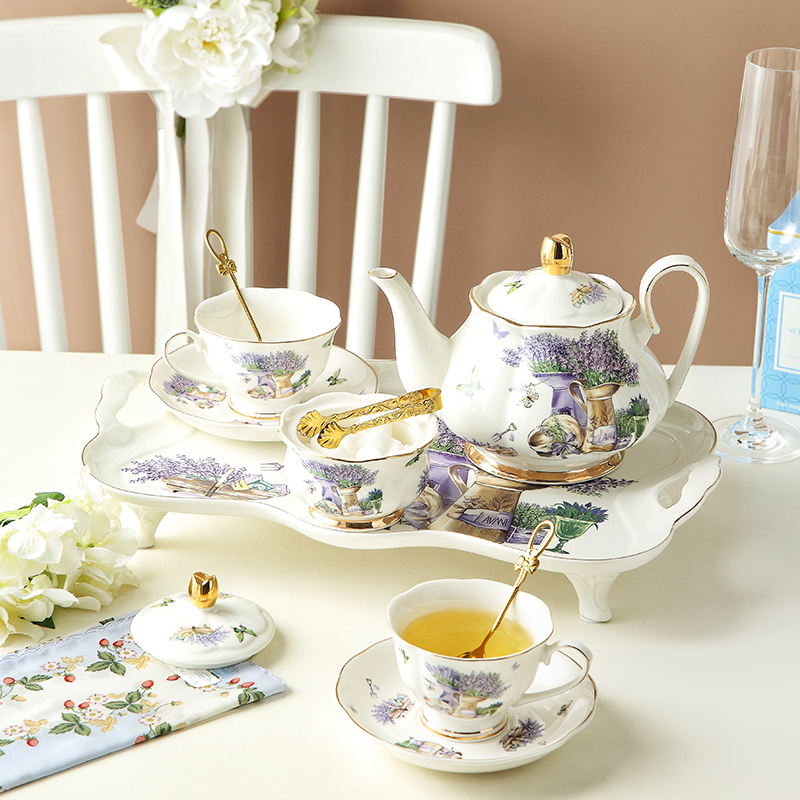 Yasiting• Coffee Cup Set Luxurious Bone China Coffee Cup Teapot Teacup English Style Exquisite Afternoon Tea Tea Set Yasiting• Coffee Cup Set Luxurious Bone China Coffee Cup Teapot Teacup English Style Exquisite Afternoon Tea Tea Set