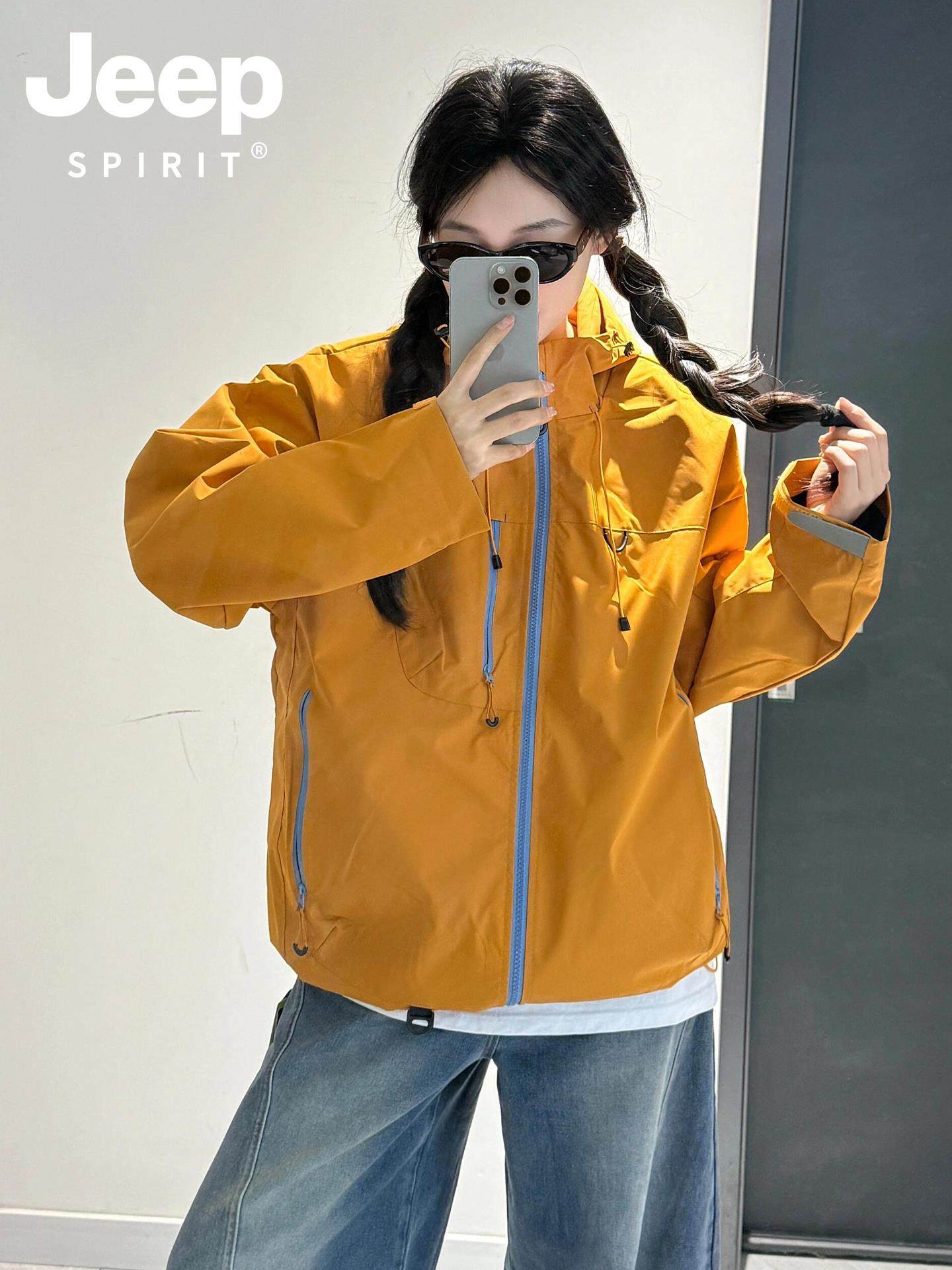 Jeep Dopamine Jacket Women's Autumn Sichuan-West Tibet Outdoor Three-In-One Windproof Waterproof Mountaineering Jacket