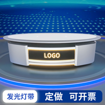 播音桌演播室主播台主持人少儿学校新闻直播桌访谈桌电视台导播桌