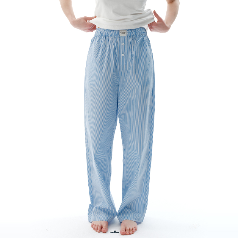 Forretro Spring/Summer Classic Striped Casual Home Pajama Pants Pure Cotton Long Pants Couple Loungewear Can Be Worn Outside Forretro Spring/Summer Classic Striped Casual Home Pajama Pants Pure Cotton Long Pants Couple Loungewear Can Be Worn Outside
