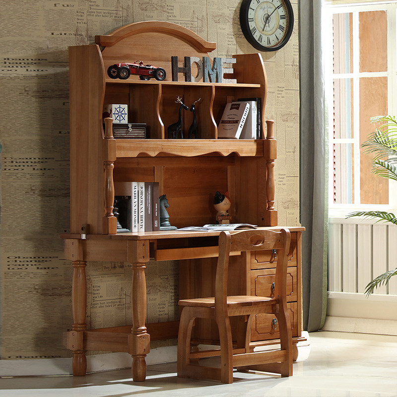 Walnuts Wood Full Wood Wood Wax Oil Desk Computer Desk Children Desk American Desk American Desk Computer Desk