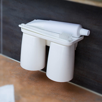 Taiwan brushing know double magnetic suction tooth brushing cup creative upside down toothbrush holder healthy mouthwash cup