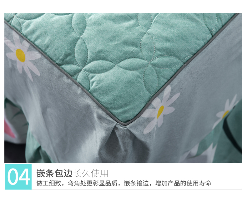 Phim hoạt hình trẻ em cotton trải giường đơn mảnh chống trượt giường loại bông nhồi bông đệm nệm mùa đông cộng với bông giường váy
