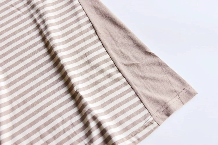 Nhật Bản sọc khâu đồ ngủ nữ đơn mảnh hàng đầu Mùa xuân và mùa hè mới giản dị đơn giản dịch vụ nhà lỏng áo nam đẹp