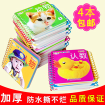 Baby early teaching 0-3-4 years old Enlightenment recognition card can not tear broken early education card childrens books baby books