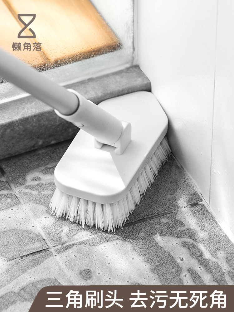 Lazy corner Long Handle Cleaning floor brush Retractable rod Tile cleaning broom Powder room hard brush 66411