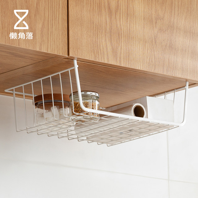 Lazy corner kitchen hanging storage rack home iron punch-free bedroom storage rack storage rack hanging basket organizing basket