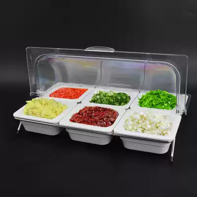 Self-service sauce table Dogg hot pot restaurant seasoning box with lid test snack snack split fresh fruit box