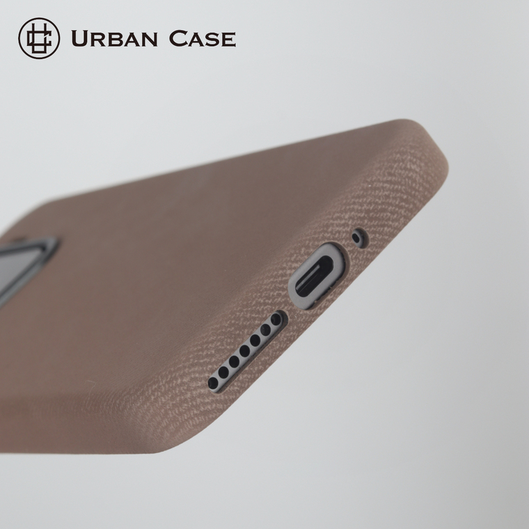 URBAN Brown Woven Leather Camera Housing for 15 Phone Case
