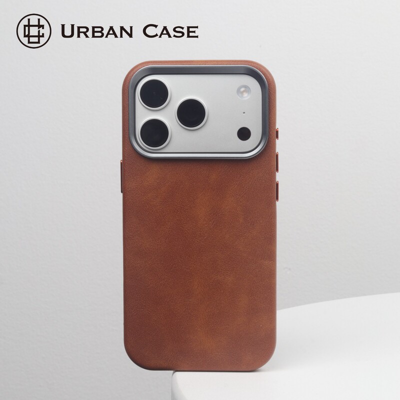 Urban Case Retro Distressed Leather Magnetic Button for Photography Suitable for Iphone17Promax Phone Case Apple 16Pro Business Protective Case Personalized Simple Couple Anti-Fingerprint