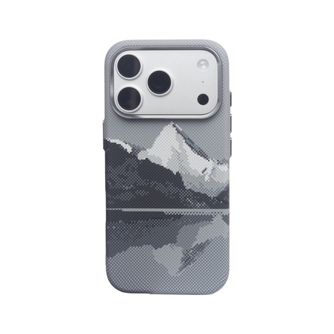 Carbon Fiber Pattern MagSafe Mountainscape – 17-13 Pro/Plus/Max/Air iPhone Case