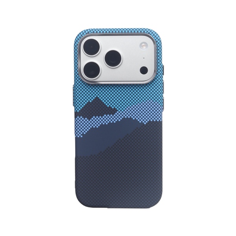 Carbon Fiber Pattern MagSafe Mountainscape – 17-13 Pro/Plus/Max/Air iPhone Case
