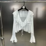 Весенняя летняя кружевная рубашка, комплект, 2023 года, эффект подтяжки