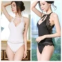 Đồ lót gợi cảm mới phối đồ treo cổ kích thước lớn đồng phục vest đam mê set hộp đêm ca sĩ ngực bụng nữ bộ đồ ngủ yếm thêu 