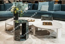 Italian style GallottiRadice furniture manufacturer direct sales marble custom lavish stone tea table Baxter furniture