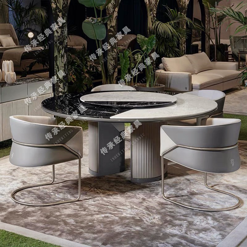 Italy's Milan light and luxurious visionnaire2022 new import Picasso extravagant stone round table