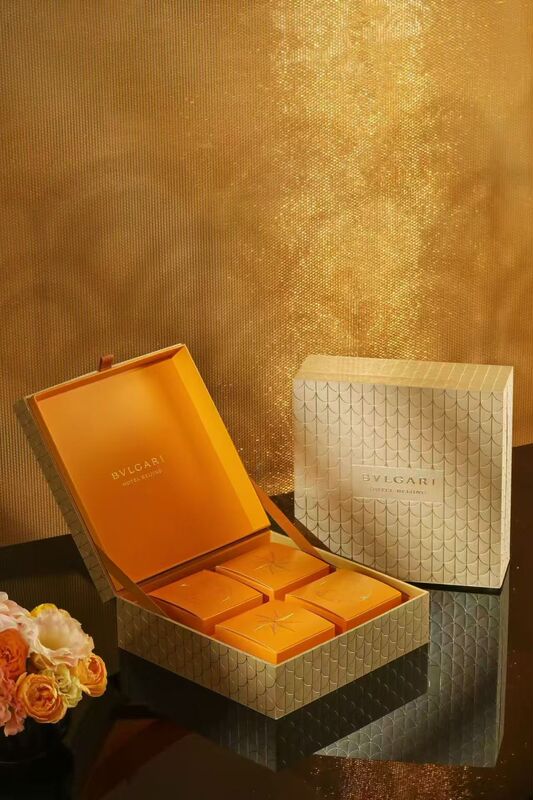 Shanghai 2026 Bvlgari Hotel Mid-Autumn Mooncake Gift Box Starry Moon 4-Piece Set Pick-Up Voucher/Physical Product Shipped by Sf Express