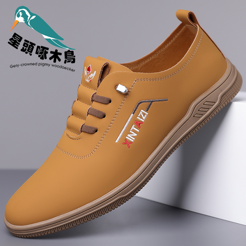 Starhead Woodpecker Men's Shoes 2025 Men's Sports Casual Breathable Soft Sole Driving Shoes Men's Trendy Korean Style White Shoes Starhead Woodpecker Men's Shoes 2025 Men's Sports Casual Breathable Soft Sole Driving Shoes Men's Trendy Korean Style White Shoes