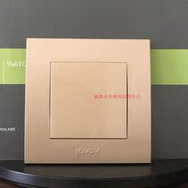 Lovov X1 champagne gold blank panel lovov switch socket guarantee factory direct supply full 66 yuan