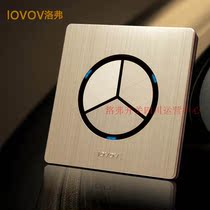 Lovov A6 tap switch three-open double control lovov switch socket to ensure factory direct supply full reduction