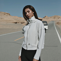 ARIA LEISURE autumn winter stand collar loose casual sports coat women long sleeve hooded fitness top yoga suit