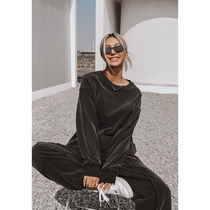 ARIALEISURE pullover sweater women warm sports coat long sleeve round neck running casual wear T-shirt winter