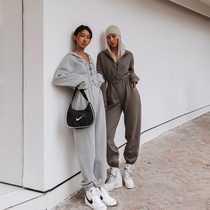 ARIALEISURE loose conjoined Fitness women running leisure foot sports suit integrated yoga suit