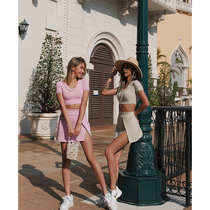 (ARIALEISURE small fragrant wind series first VII) Roman holiday fitness T-shirt sports culottes