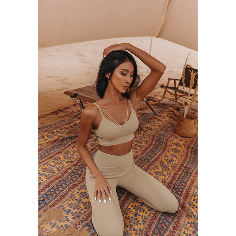 ARIALEISURE Hollow Sports Underwear Female Gather Fitness Bra Yoga Vest