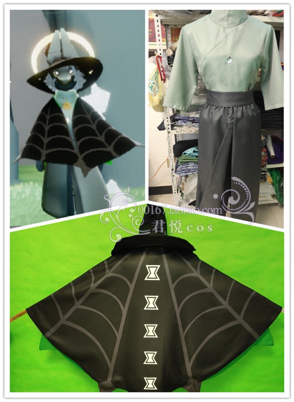 Junyuejia Sky Light Encounter Cosplay Costume Prophecy Season Warrior Pants Ancient Style Spider Silk Bat Disguise Cloak Wizard