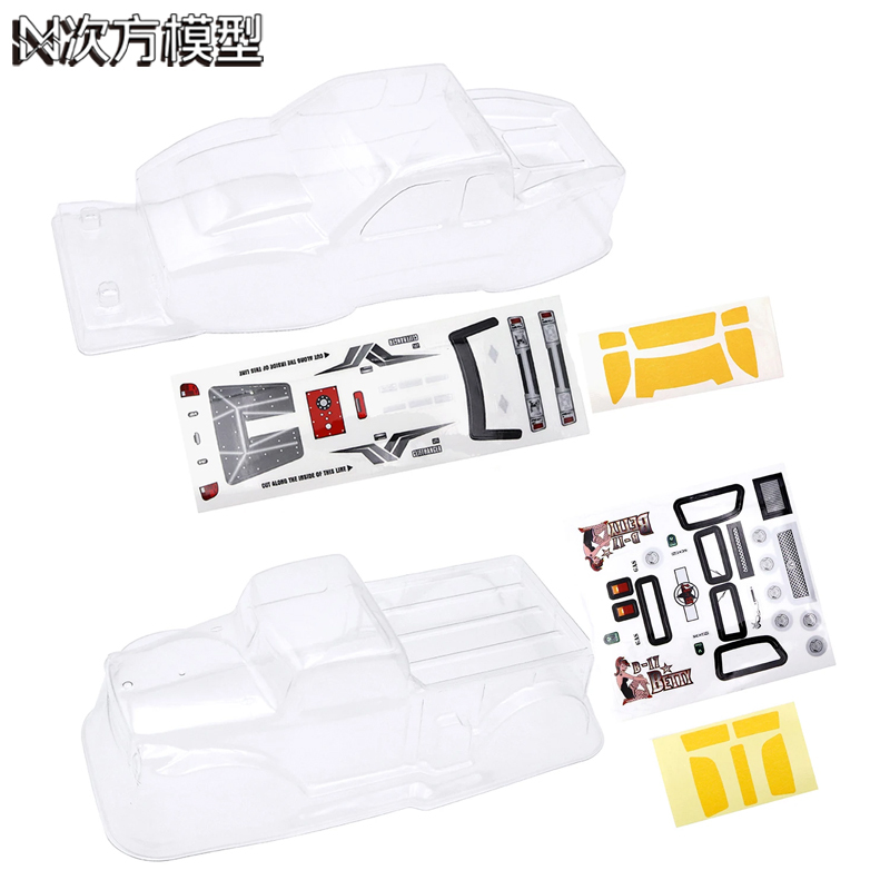 Plastic Transparent Car Shell Unpainted Shell with Stickers 1/24 Scx24 90081 C10 Rc Upgrade Accessories